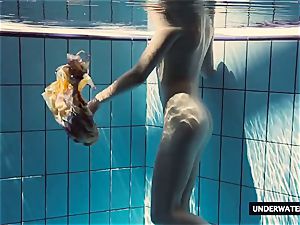scorching enormous titted nubile Lera swimming in the pool