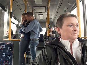 Lindsey Olsen porks her dude on a public bus